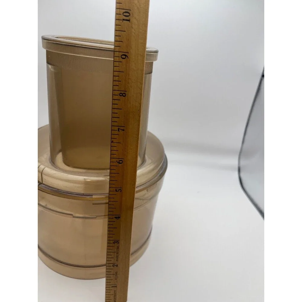 Cuisinart Food Processor Work Bowl Lid Feed Tube Pusher Smoked 0.5L